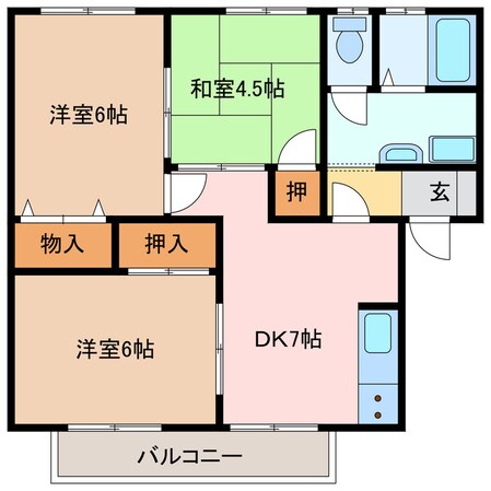 南が丘駅 徒歩33分 2階の物件間取画像